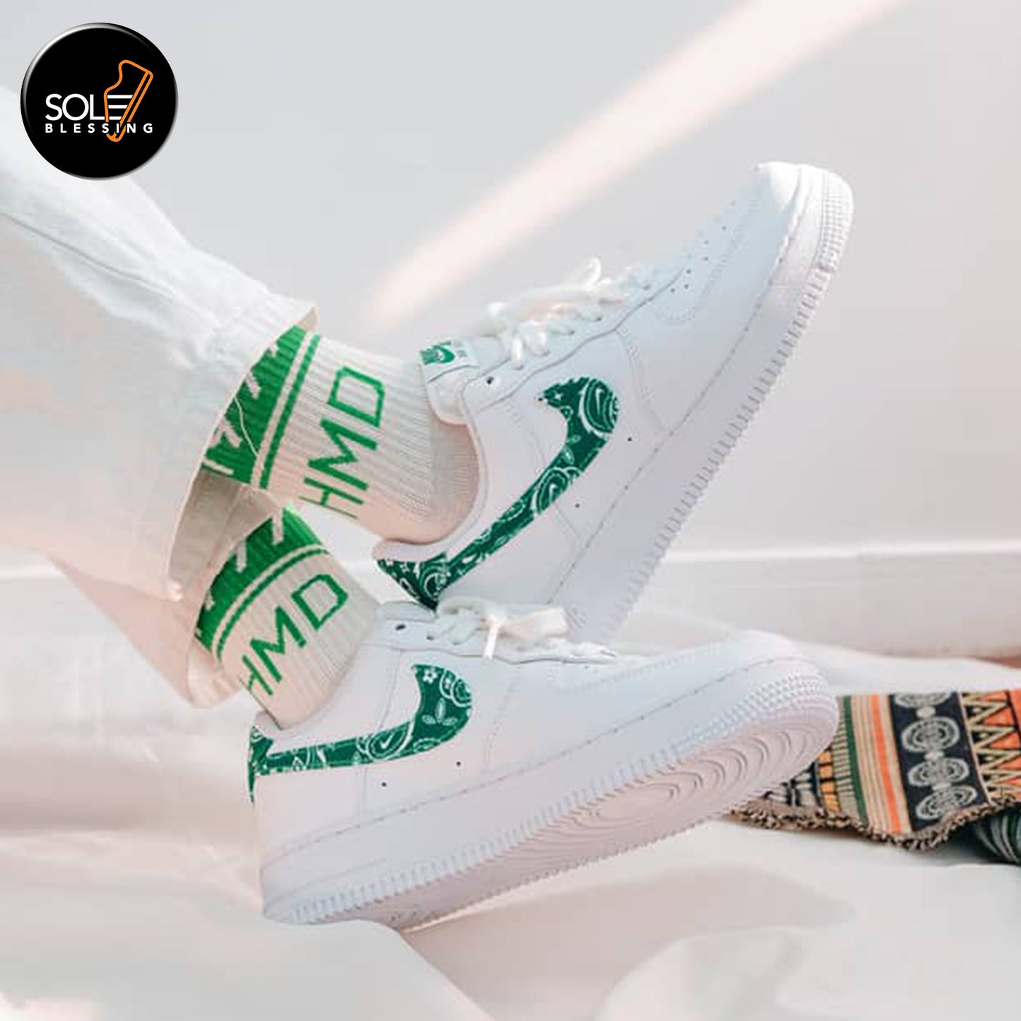 Air Force 1 Green Paisley