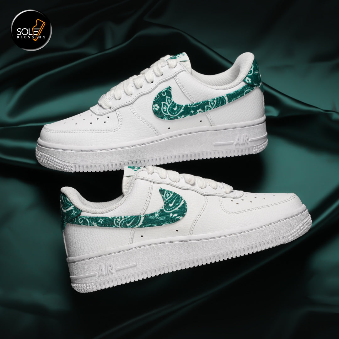 Nike Air Force 1 Green Paisley