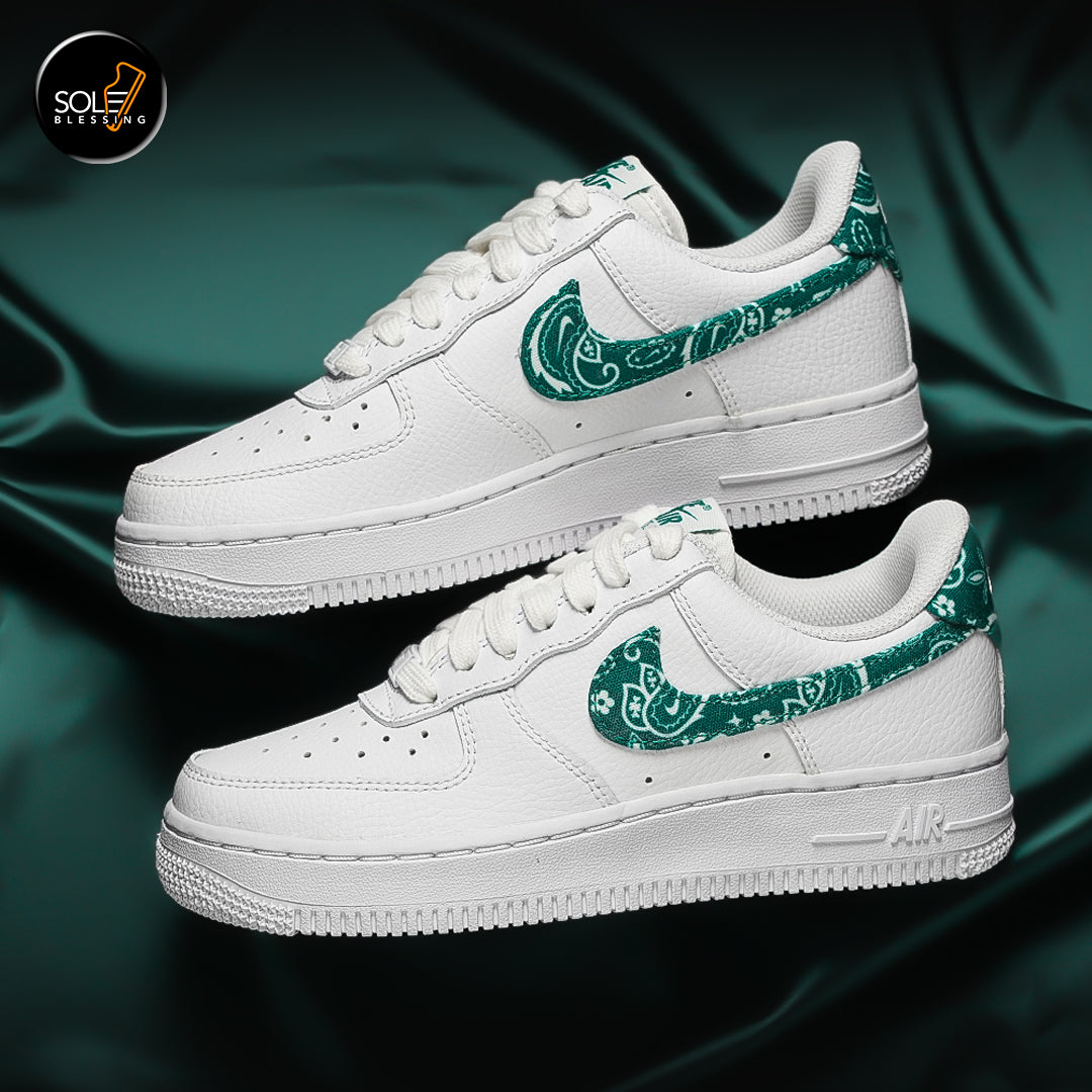 Nike Air Force 1 Green Paisley