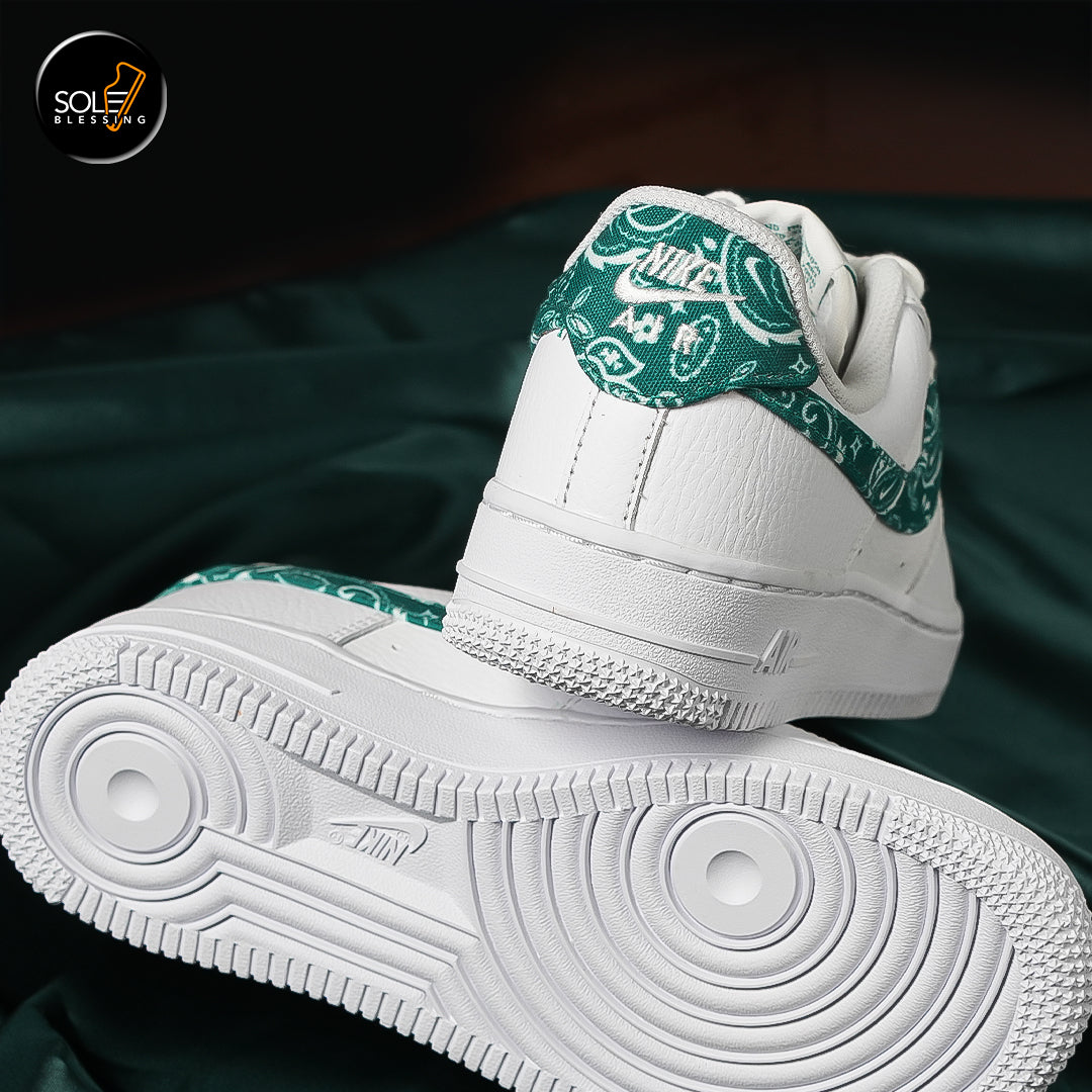 Nike Air Force 1 Green Paisley