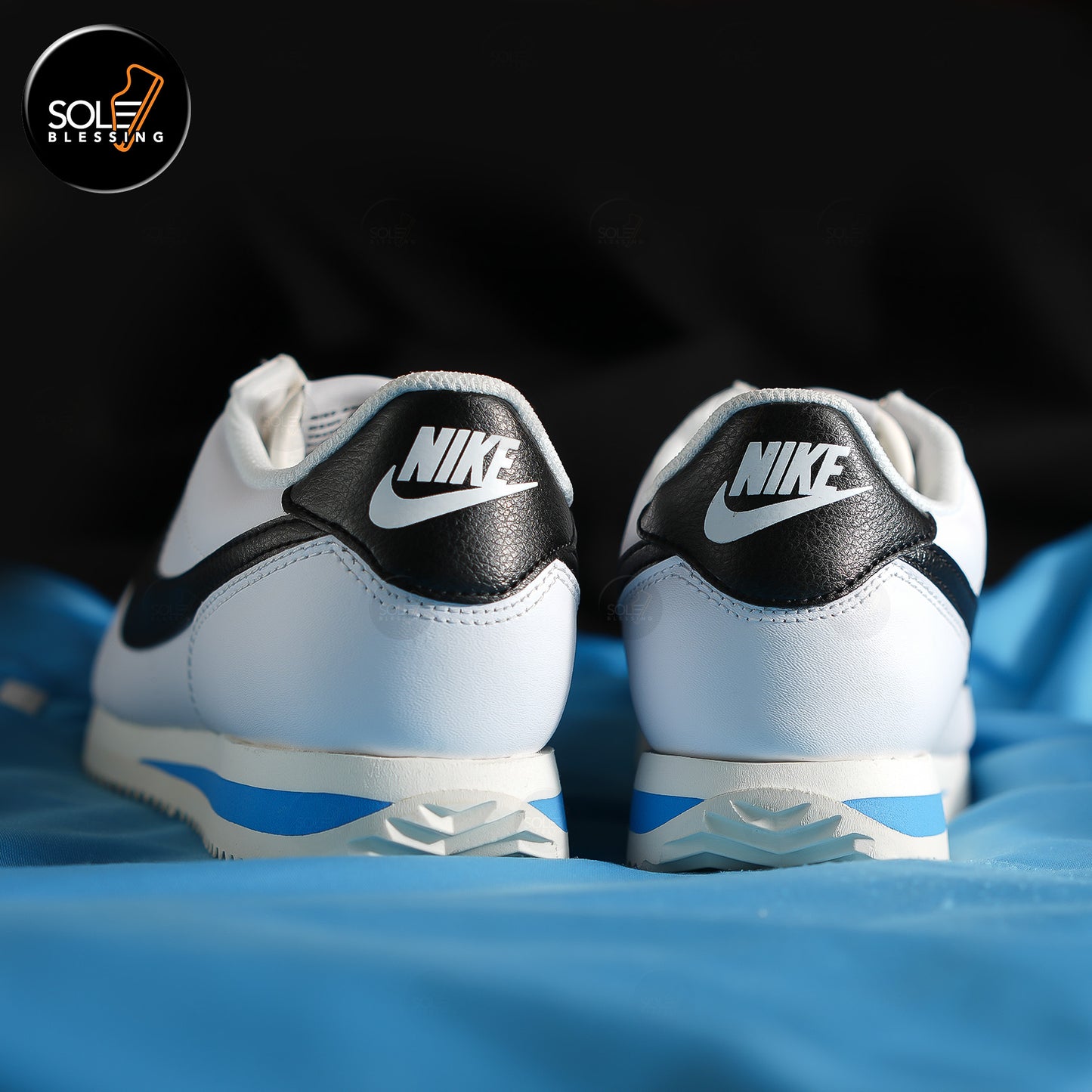 Nike Cortez White Black Light Photo Blue