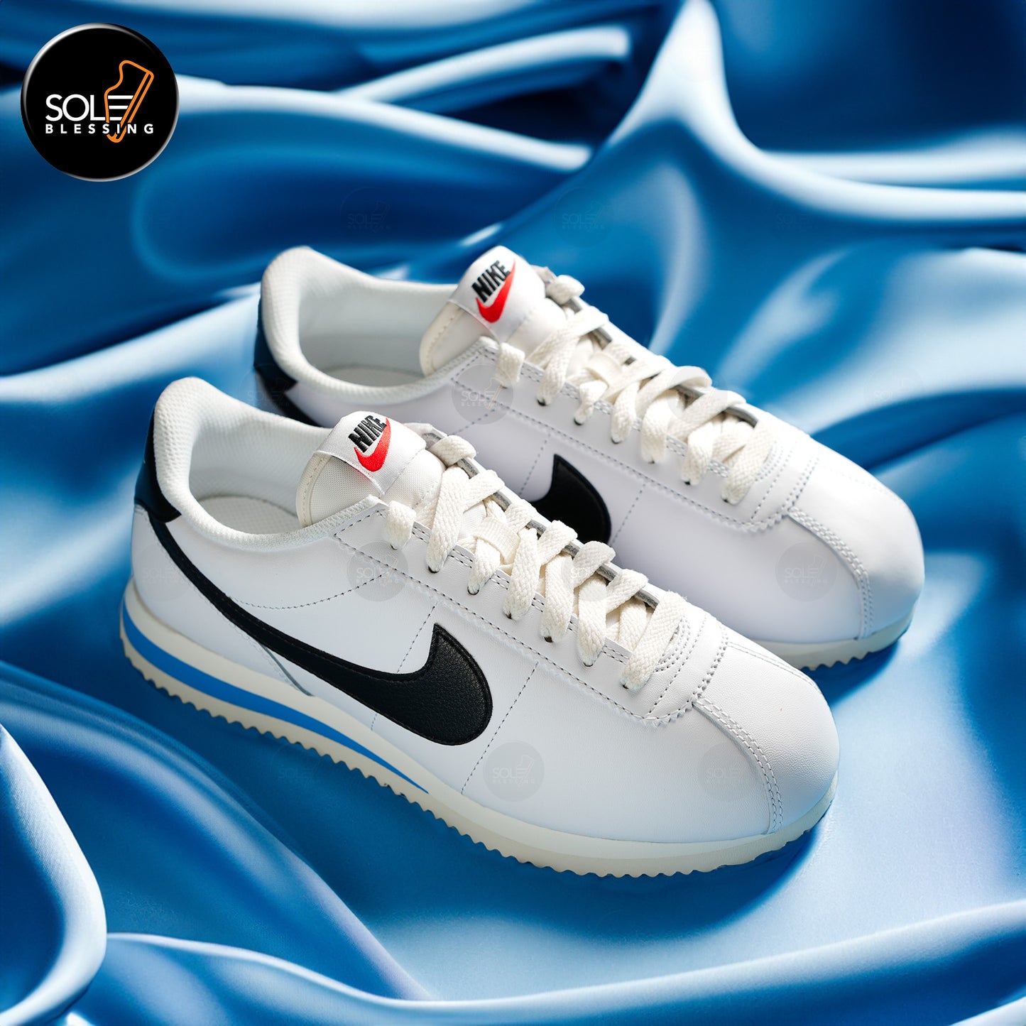 Nike Cortez White Black Light Photo Blue