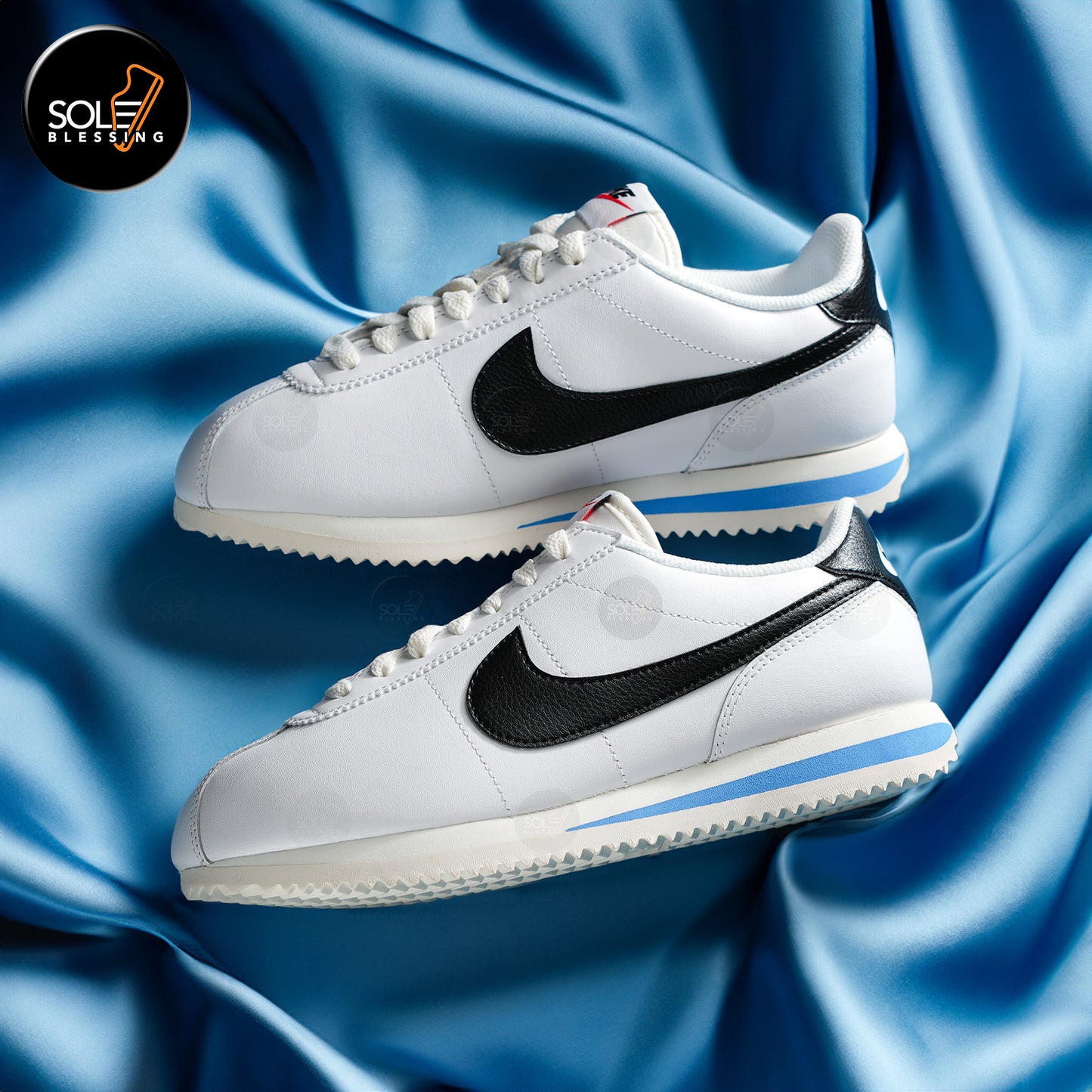 Nike Cortez White Black Light Photo Blue