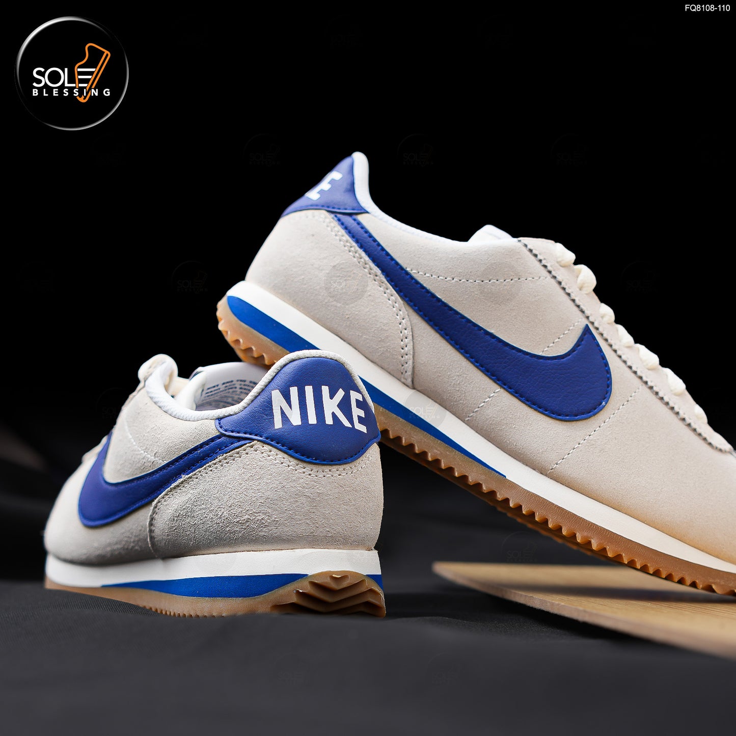 Nike Cortez Pale Ivory and Deep Royal Blue