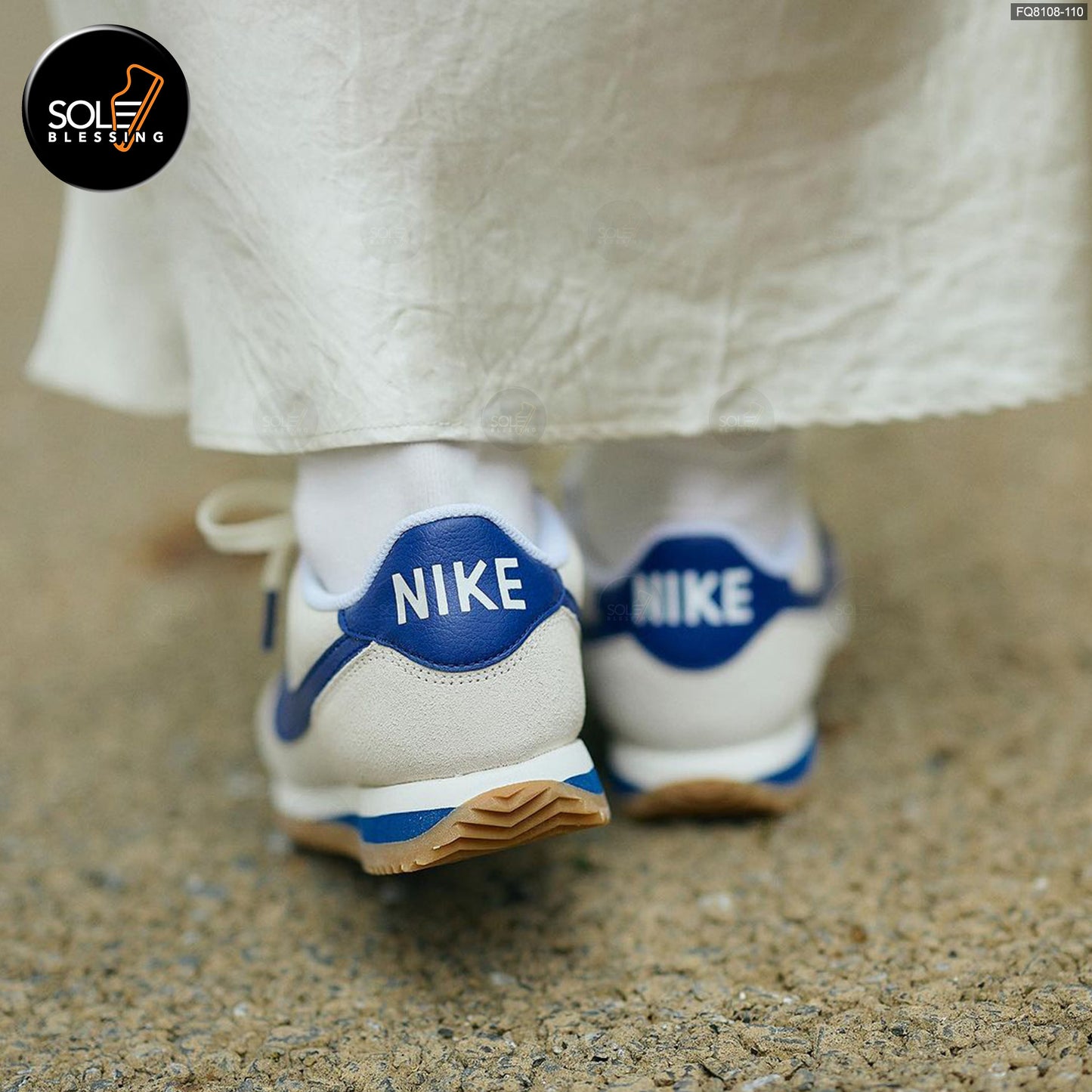 Nike Cortez Pale Ivory and Deep Royal Blue