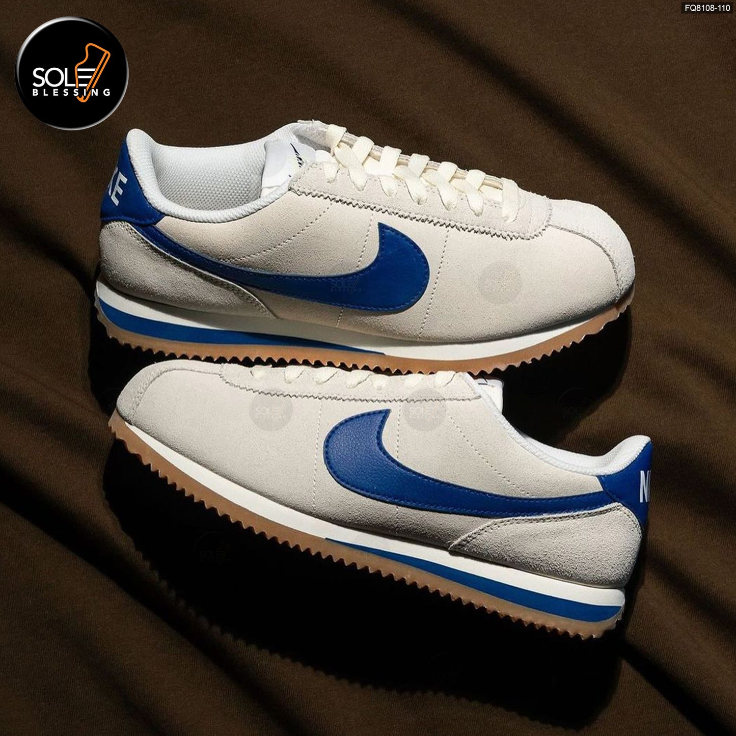 Nike Cortez Pale Ivory and Deep Royal Blue